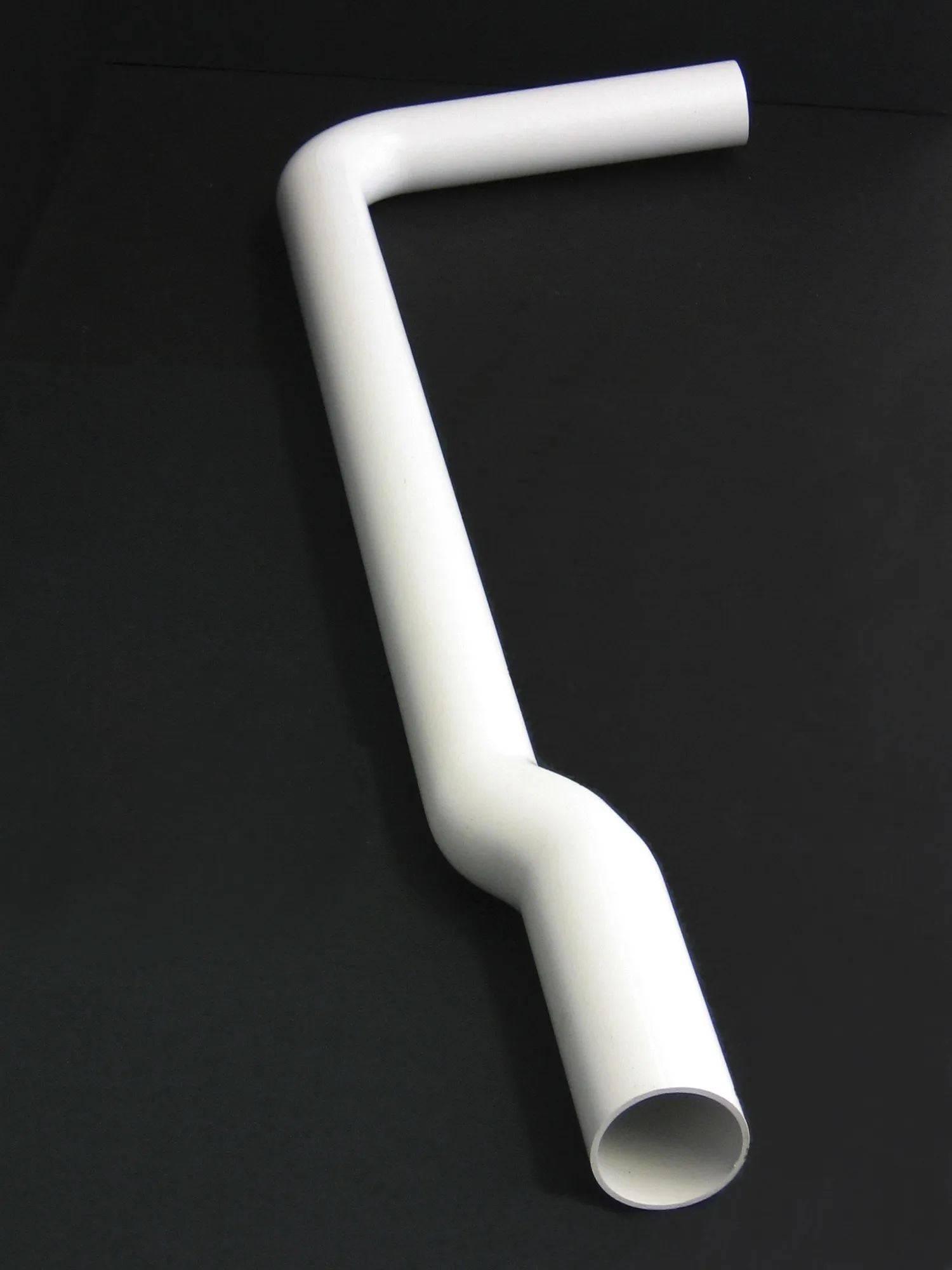 Flush pipe elbow 770 x 220 mm, white