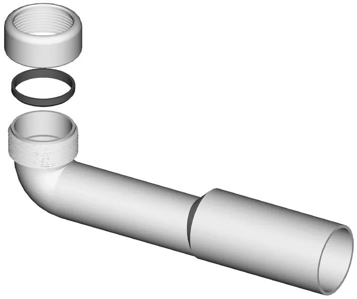 Elbow, complete 90° Ø 40/50 mm