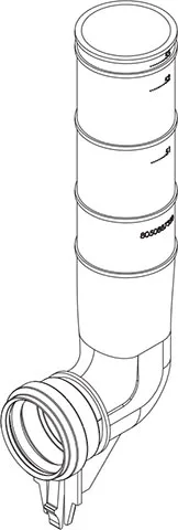 Flush pipe with tongue