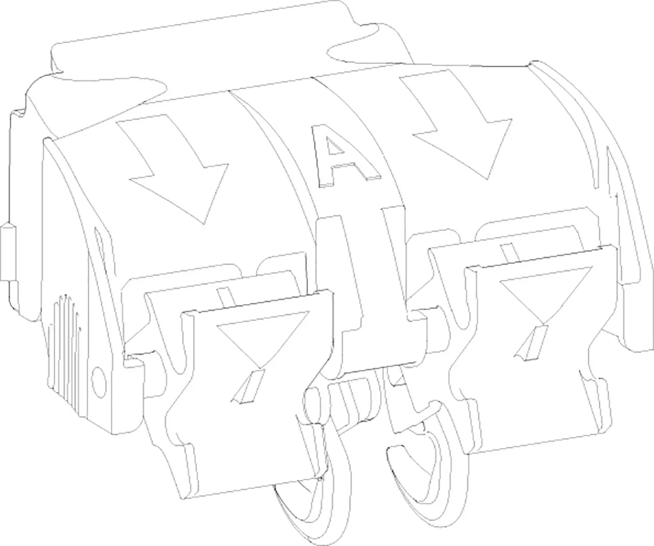 Clamp with control hooks, cisterns XT, 387, 6052, mechanical