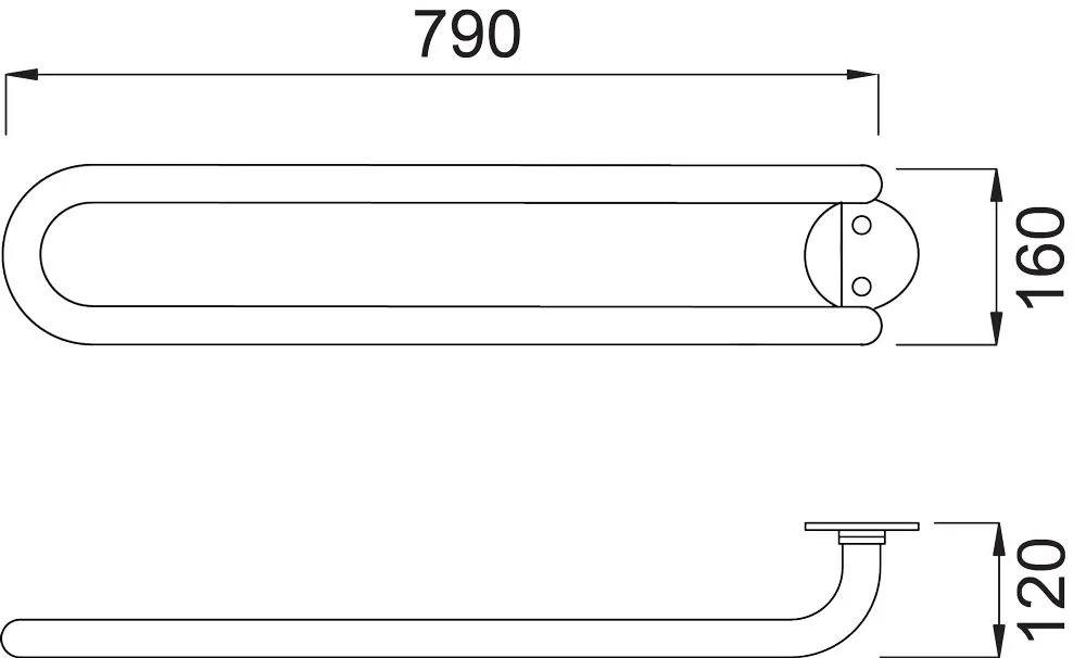 VARIOTRONIC supporting hangles, black