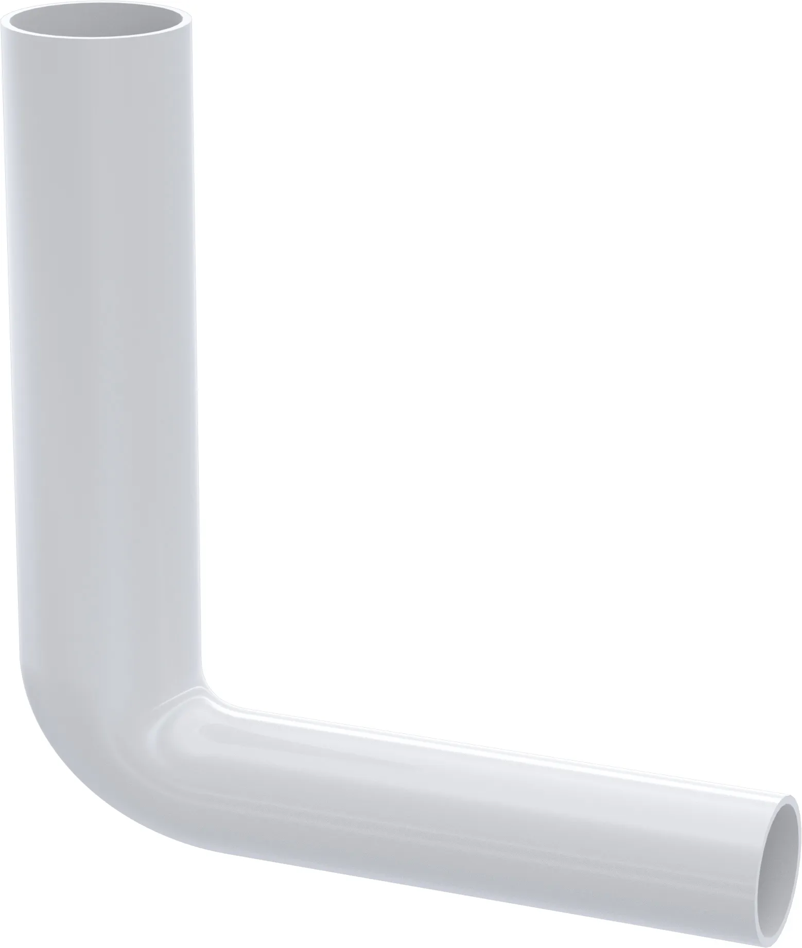 Flush pipe elbow, 230 x 210 mm, white
