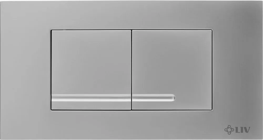 Flushing plate REI DUO, matt chrome