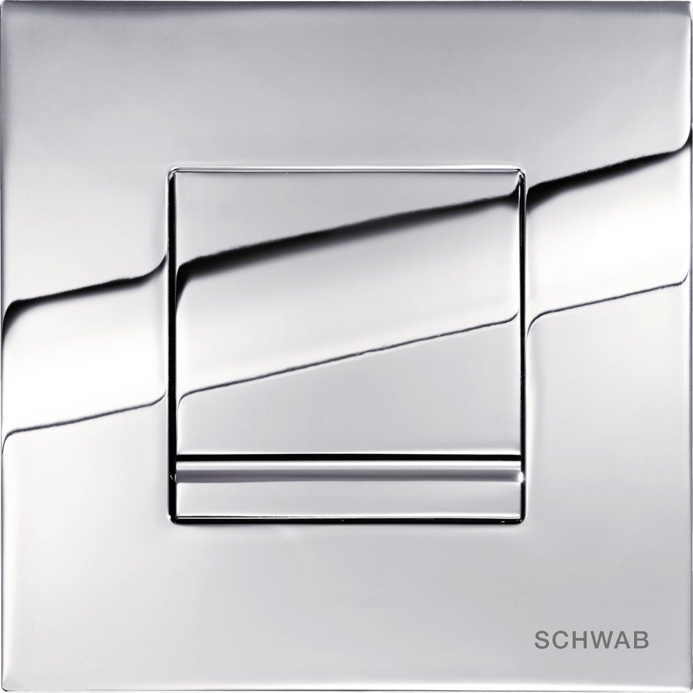 Flushing plate ARTE UR METAL, gloss chrome