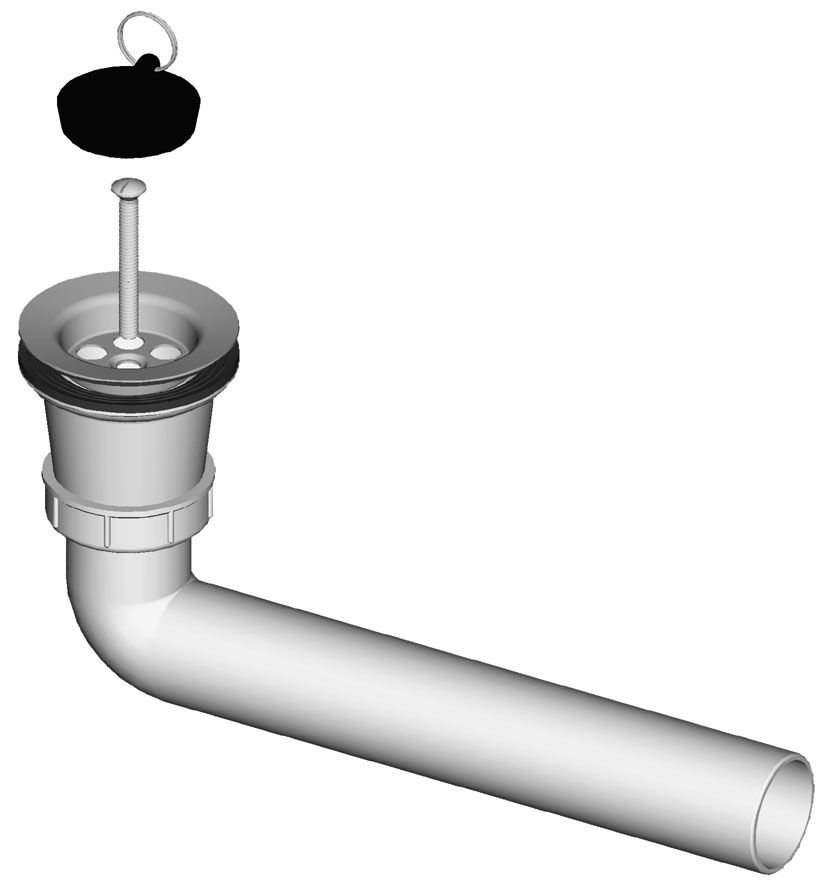 Shower discharge valve, grid Ø 70 mm, outflow Ø 40 mm