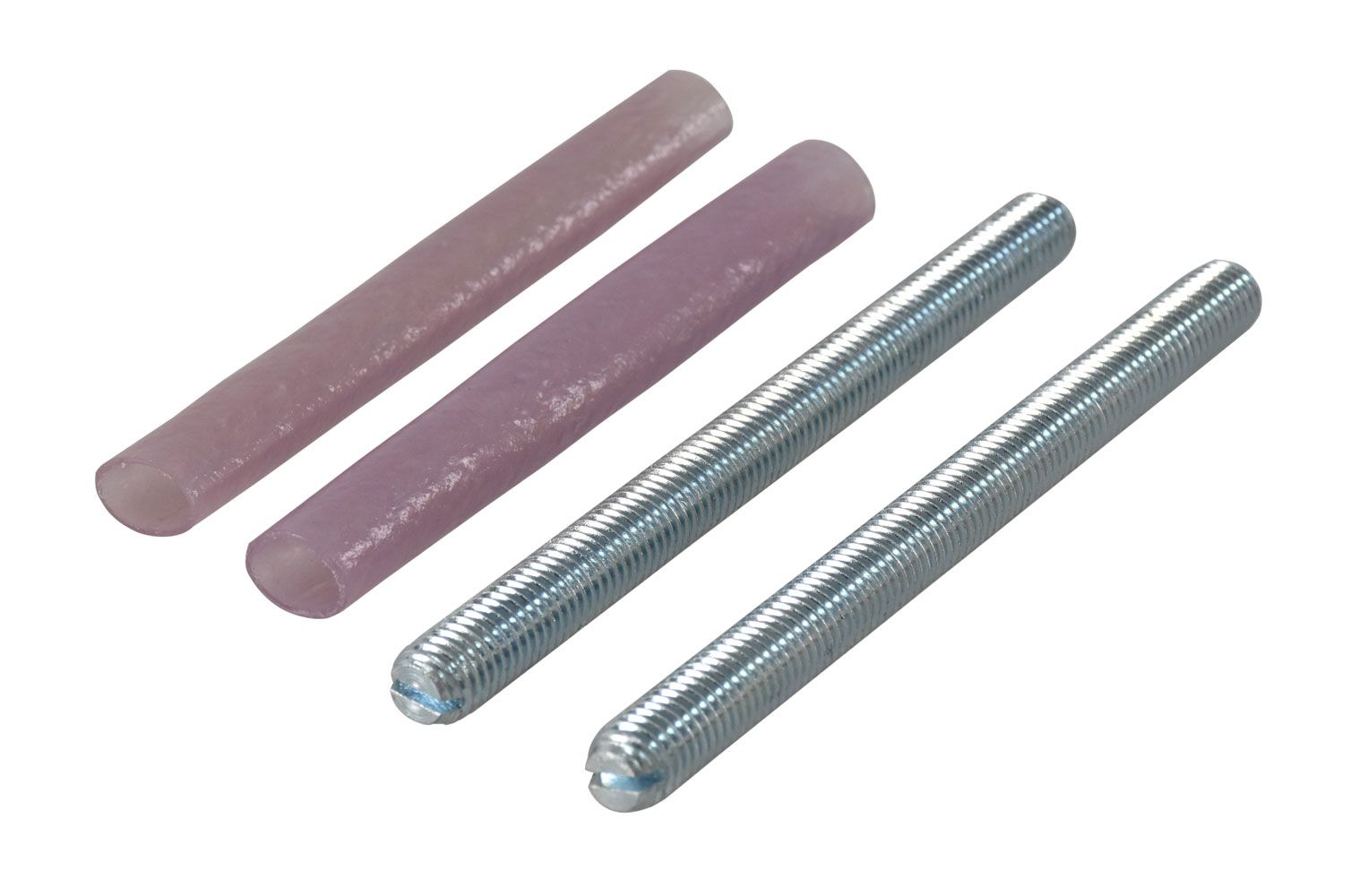 Threaded rods and protective tubes set, fix