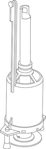 Flush valve with rubber gasket, cisterns Fortuna, W 500/750/790, AP 200