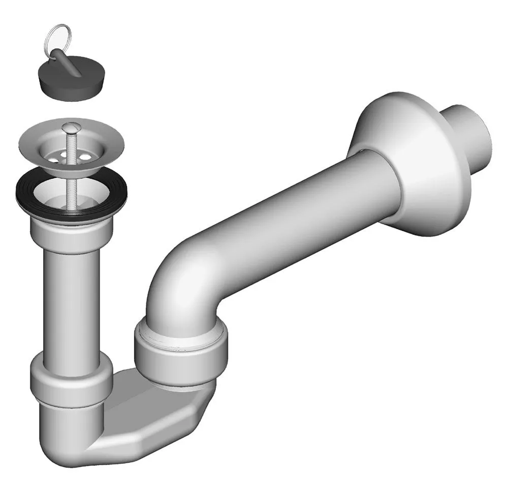 Bidet trap, grid Ø 60 mm, outflow Ø 40 mm, lower installation height