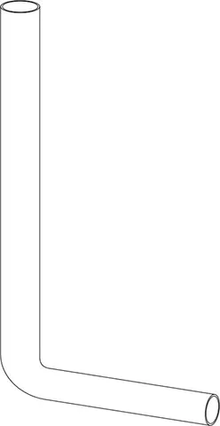 Flush pipe elbow 550 x 300 mm, white