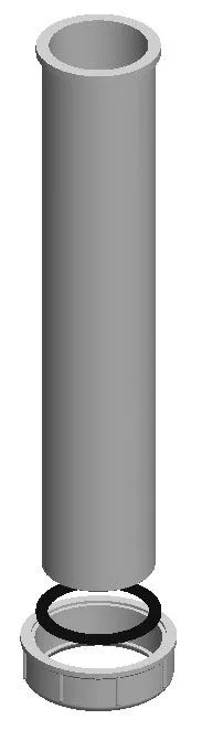 Tube with edge Ø 40 mm