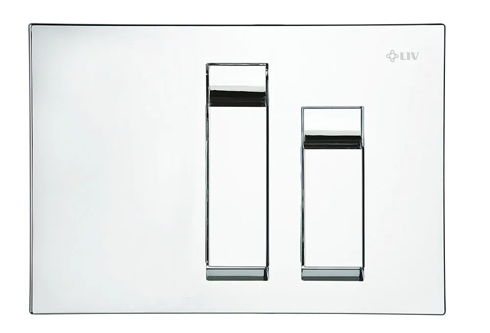 Flushing plate KEY, gloss chrome