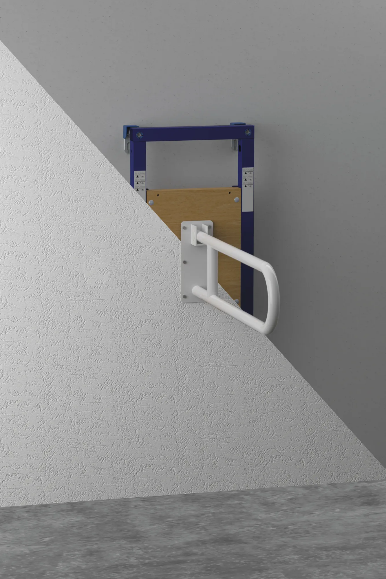 Support frame for bars/urinal panels 380