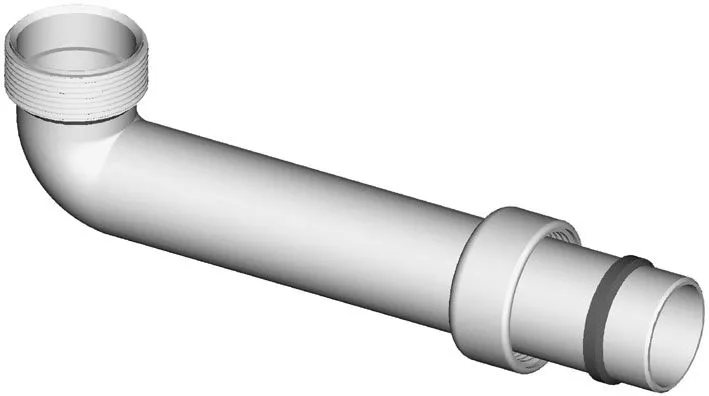 90° threaded elbow, complete