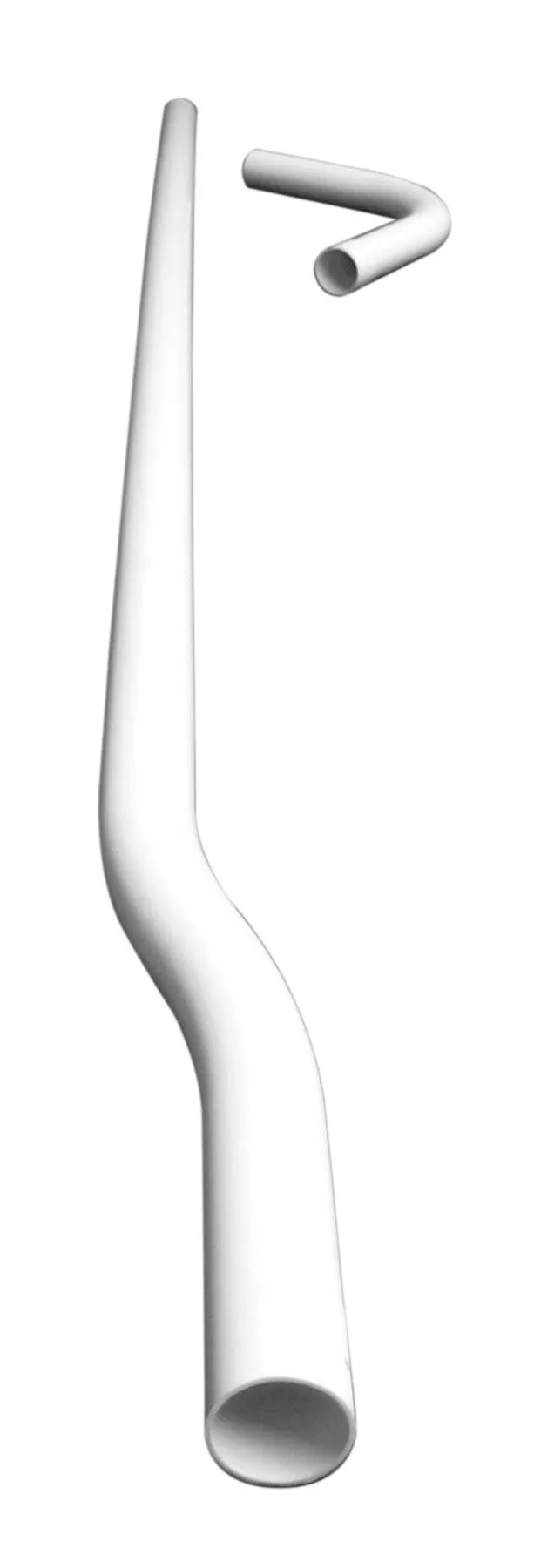 Set of flush pipe and flush pipe elbow, white