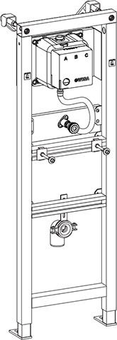 Urinal frame 380 MECH.PL