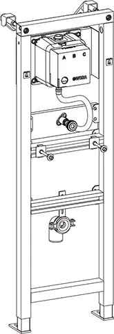 Urinal frame 380 MECH.PL