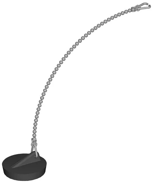 Drain plug with a chain for bath tub