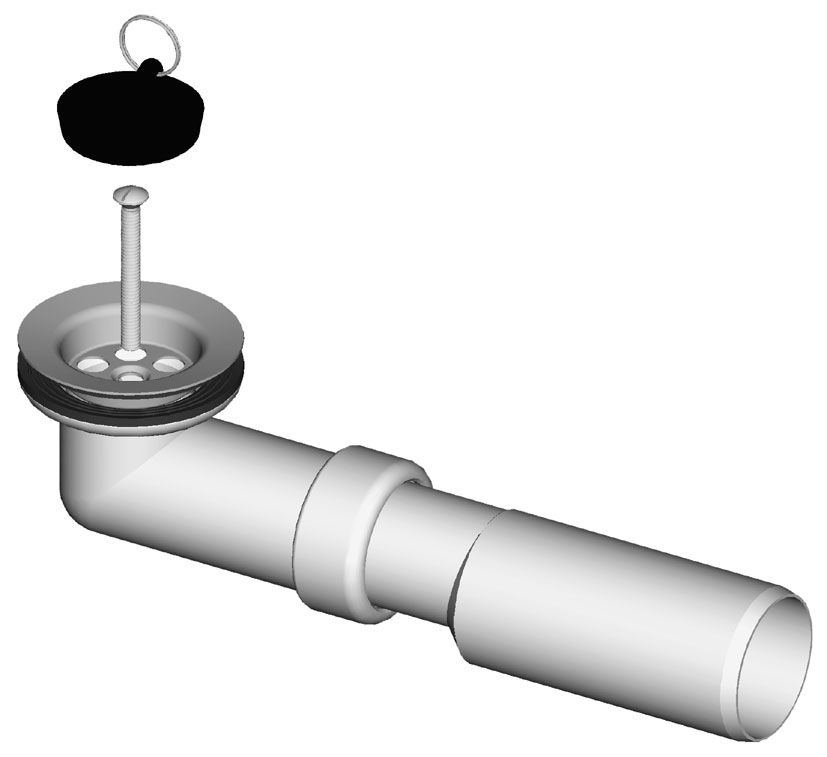 Shower discharge valve, grid Ø 70 mm, outflow Ø 40/50 mm