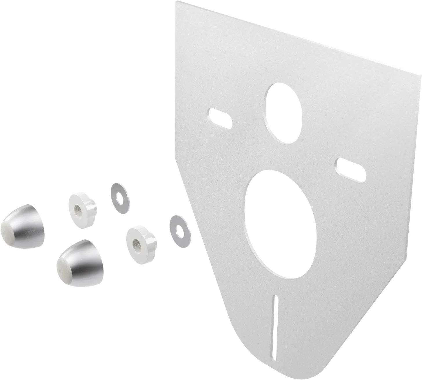 Insulation set for wall hung toilet bowl and bidet